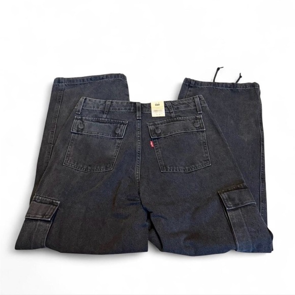 Levi's 94 Baggy Cargo Women's Black  Relaxed Jeans - Picture 5 of 6